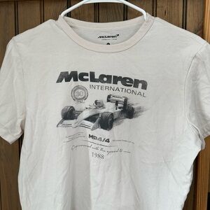 Abercrombie & Fitch McLaren Cream Graphic Tee